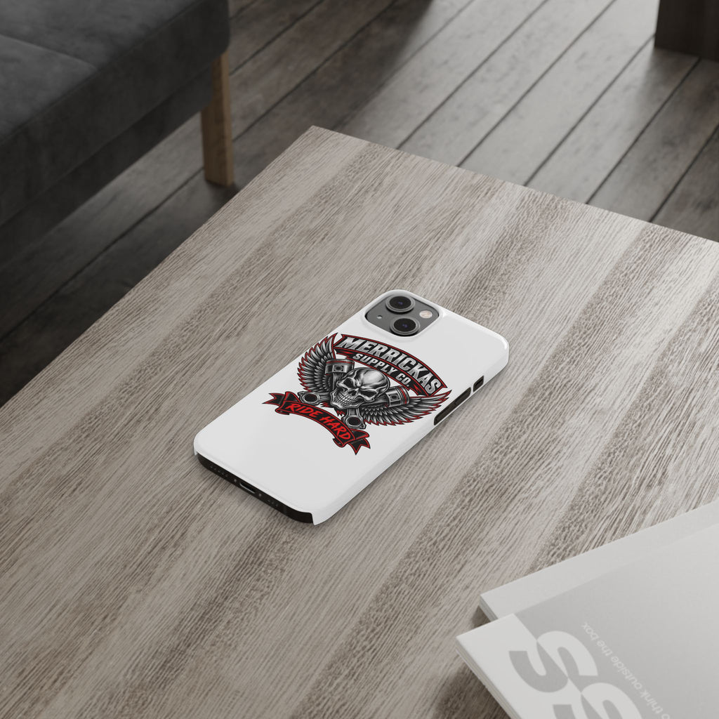 Merrickas Ride Hard Winged Skull Phone Case