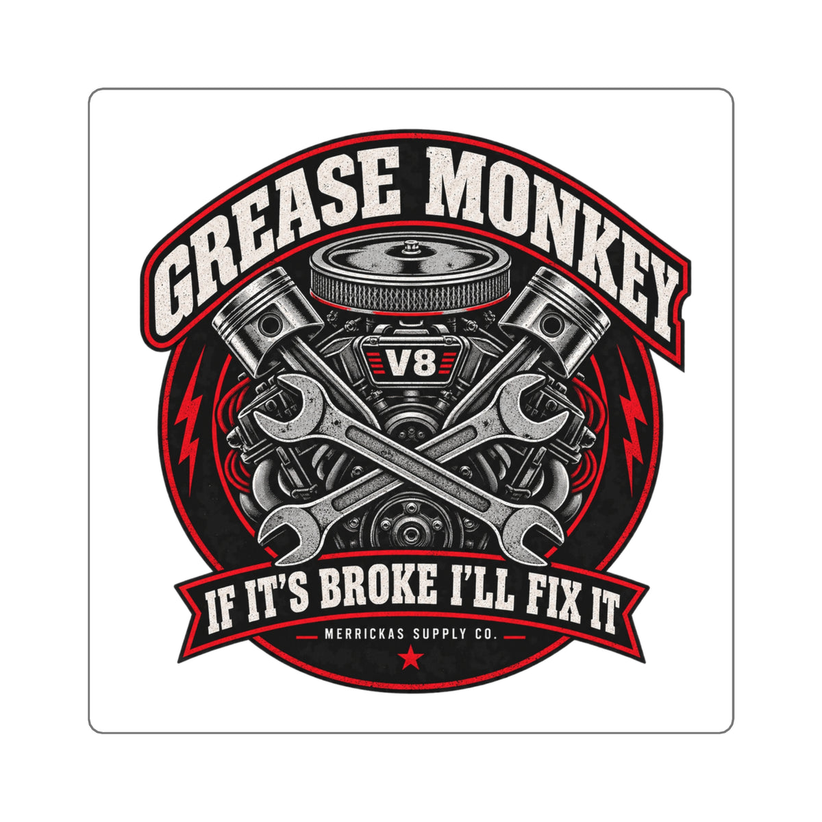 Grease Monkey Sticker