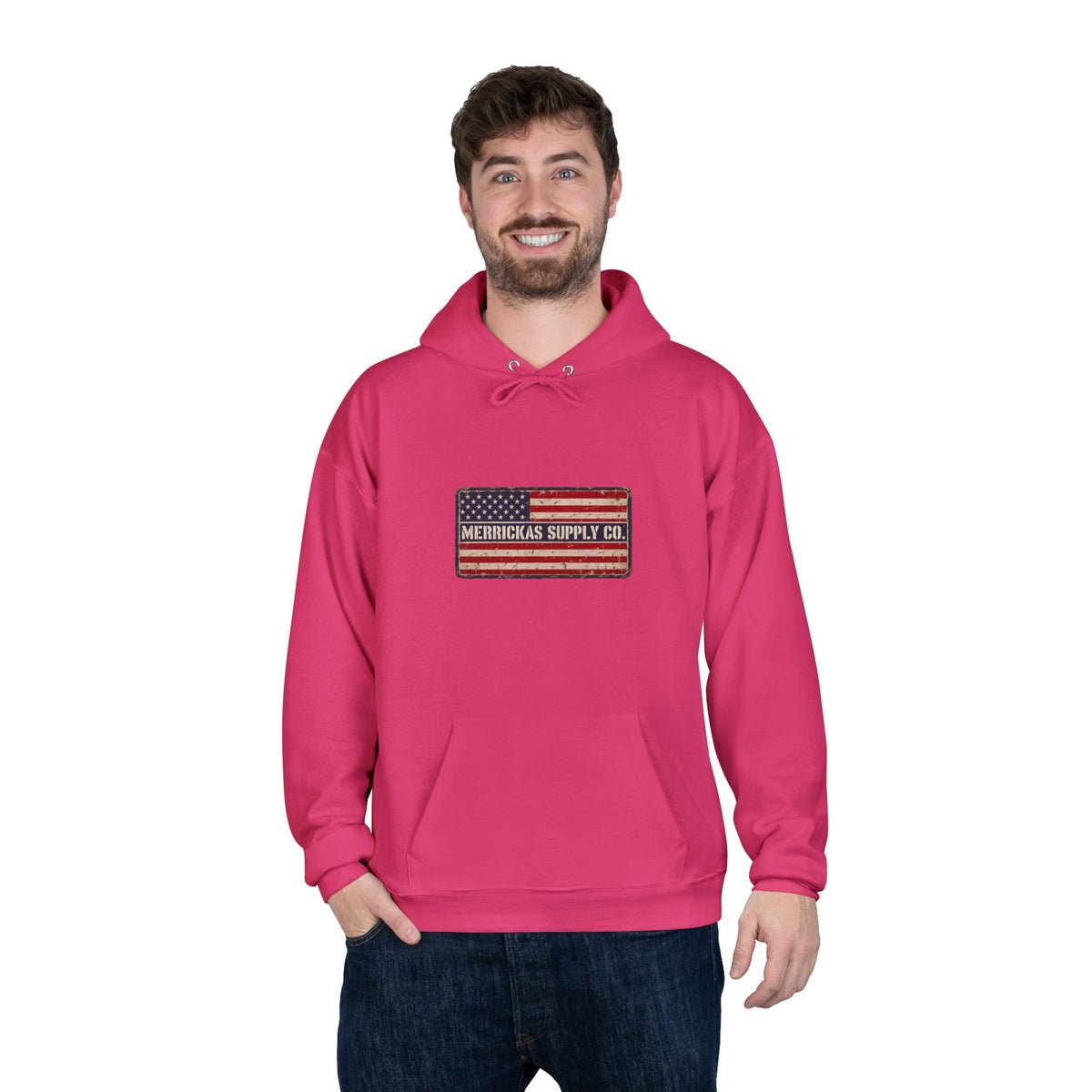 Merrickas American Flag Patch Hoodie