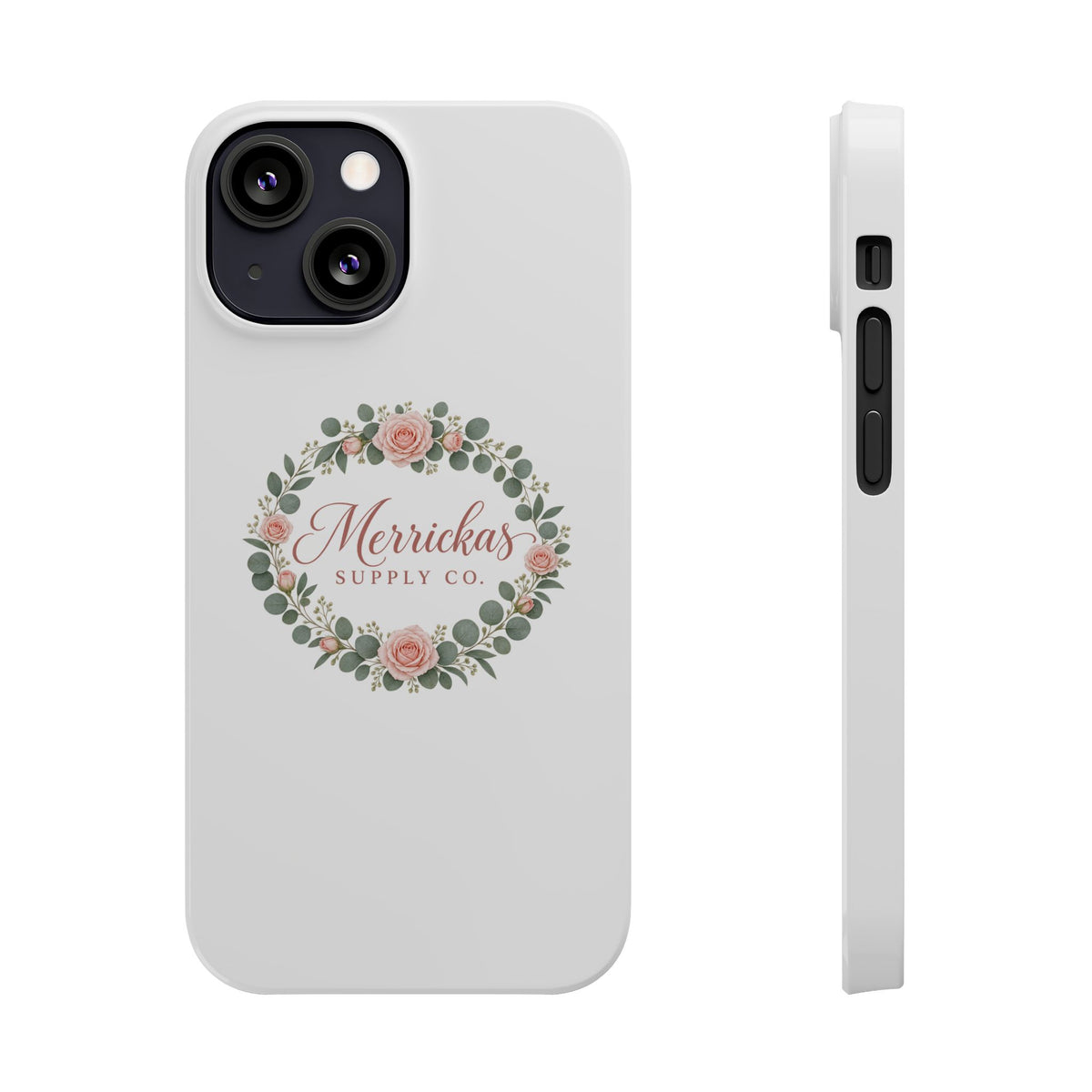 Merrickas Rose Wreath Script Phone Case