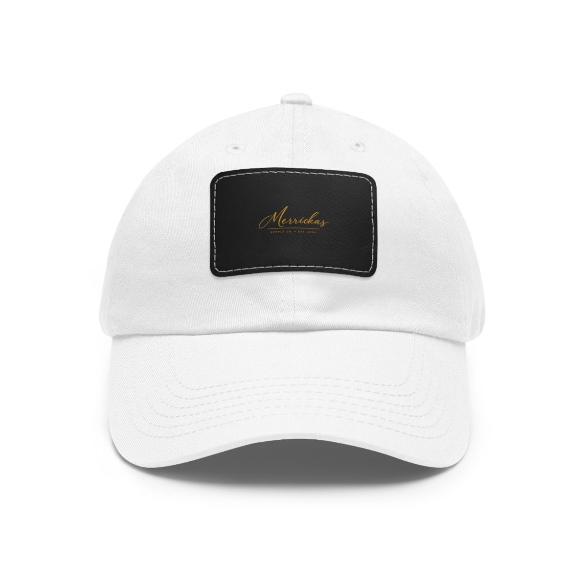 Merrickas Signature Leather Patch Dad Hat