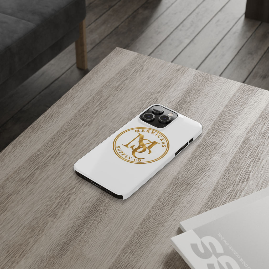 Merrickas Gold MSC Monogram Phone Case