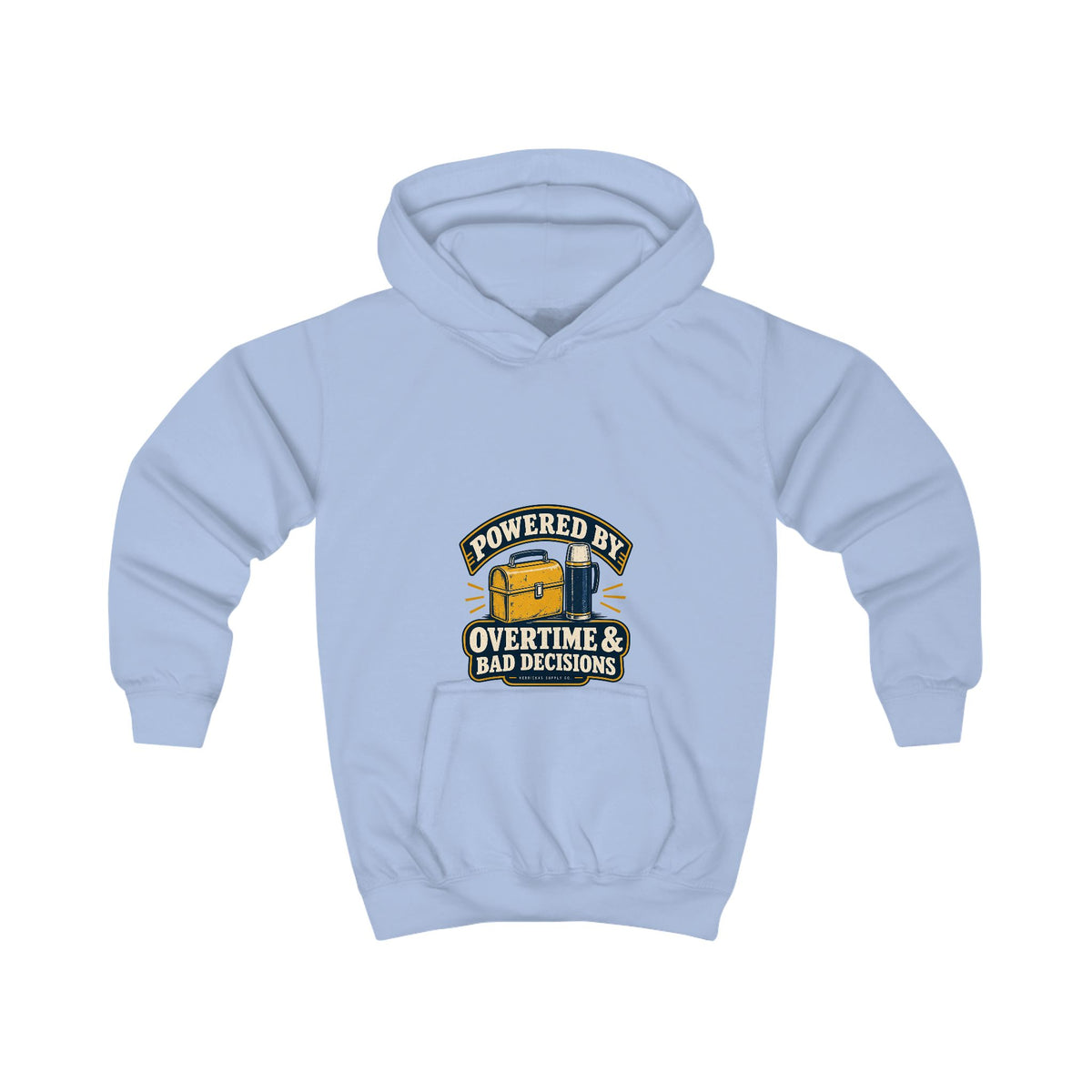 Powered By Overtime & Bad Decisions Kids' Hoodie