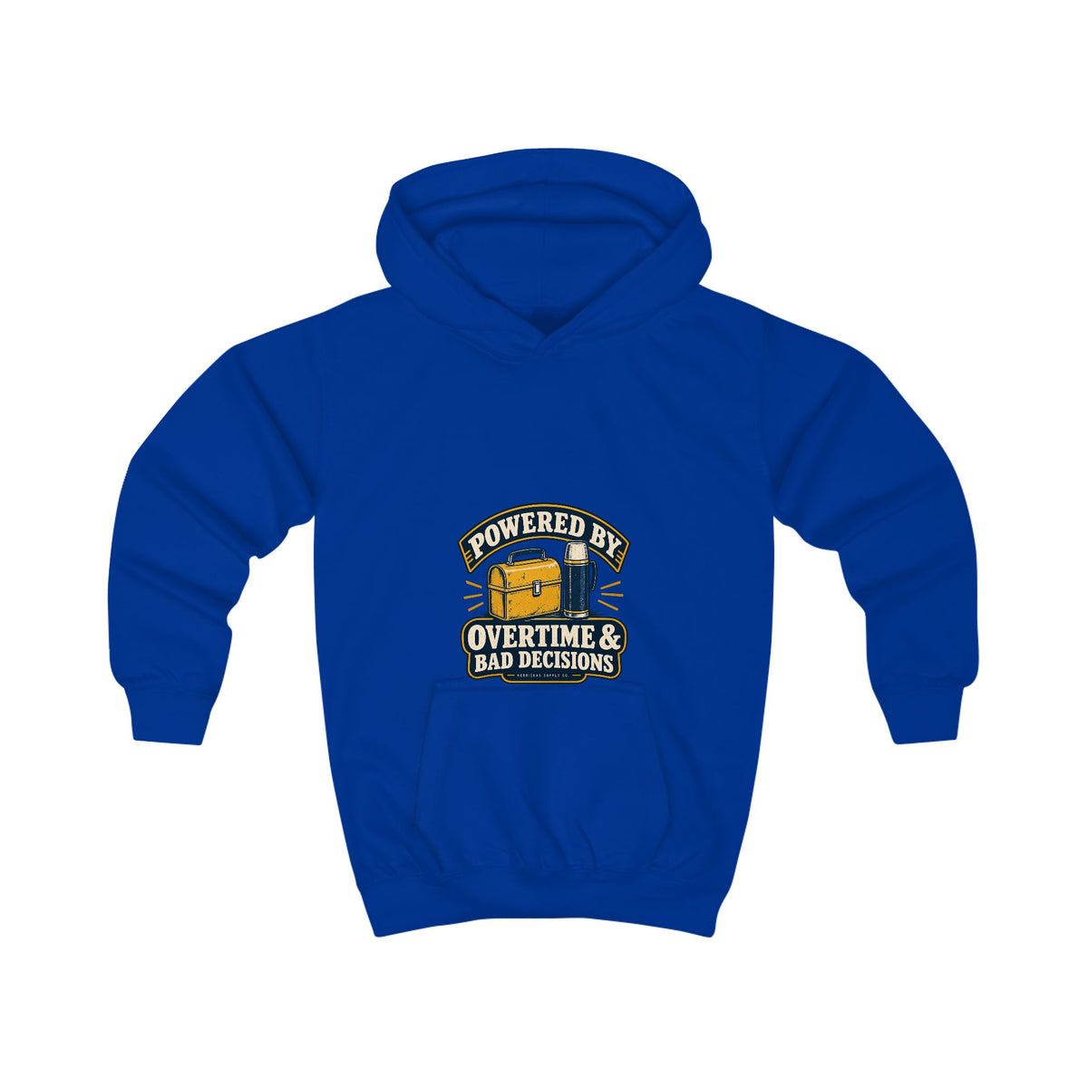 Powered By Overtime & Bad Decisions Kids' Hoodie
