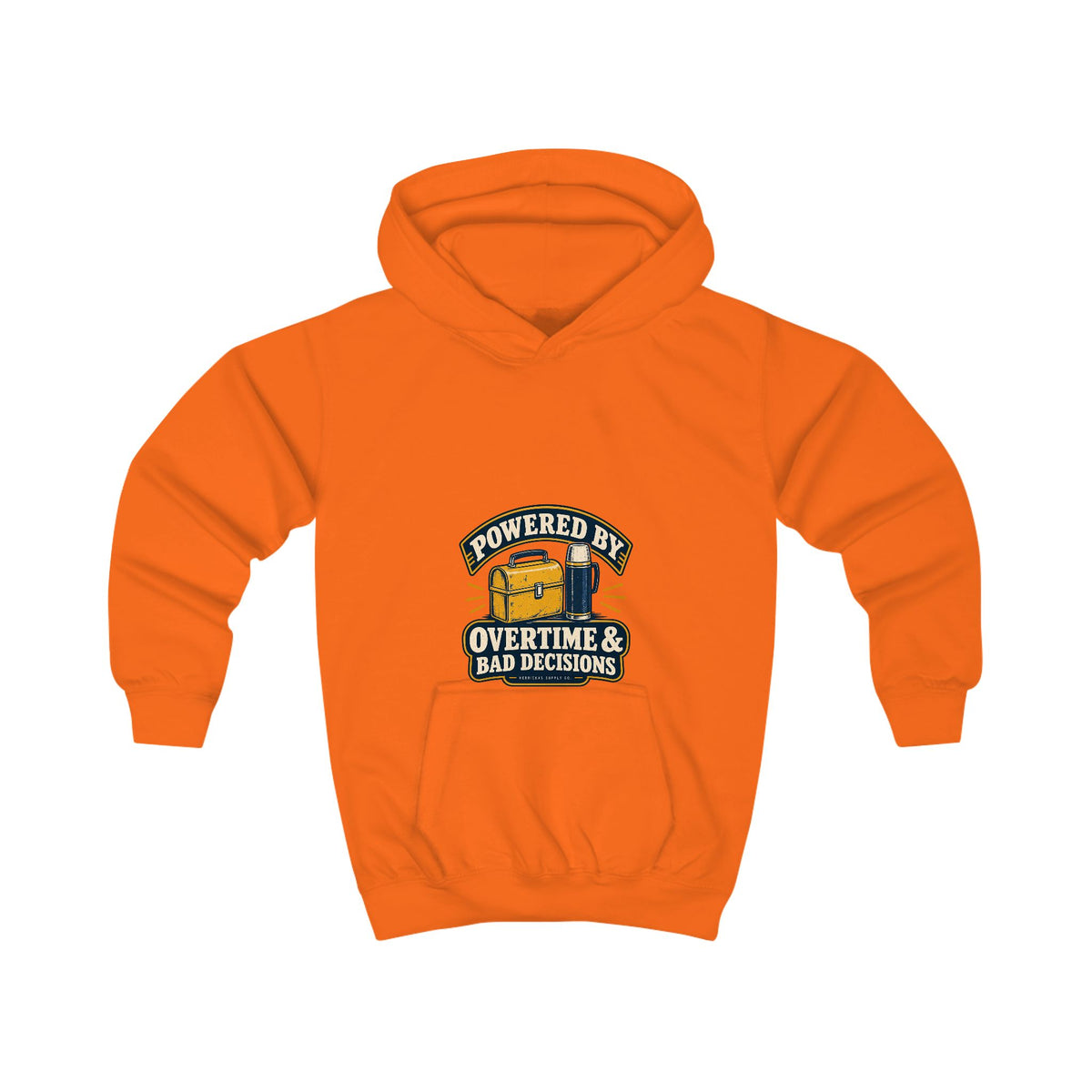 Powered By Overtime & Bad Decisions Kids' Hoodie