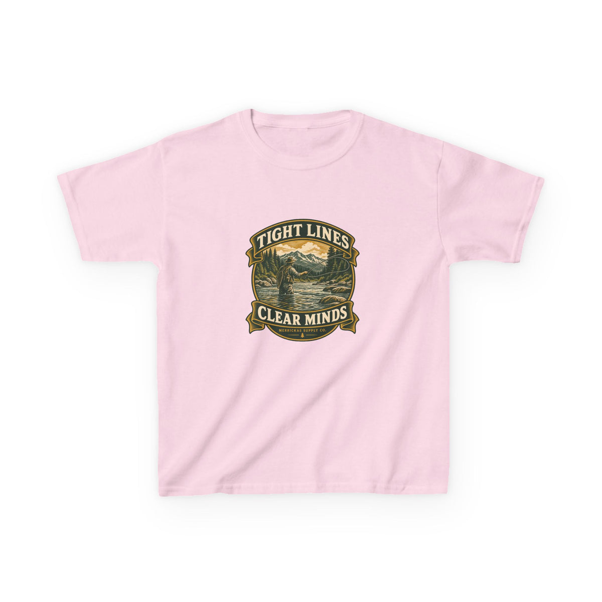 Tight Lines Clear Minds Kids Tee
