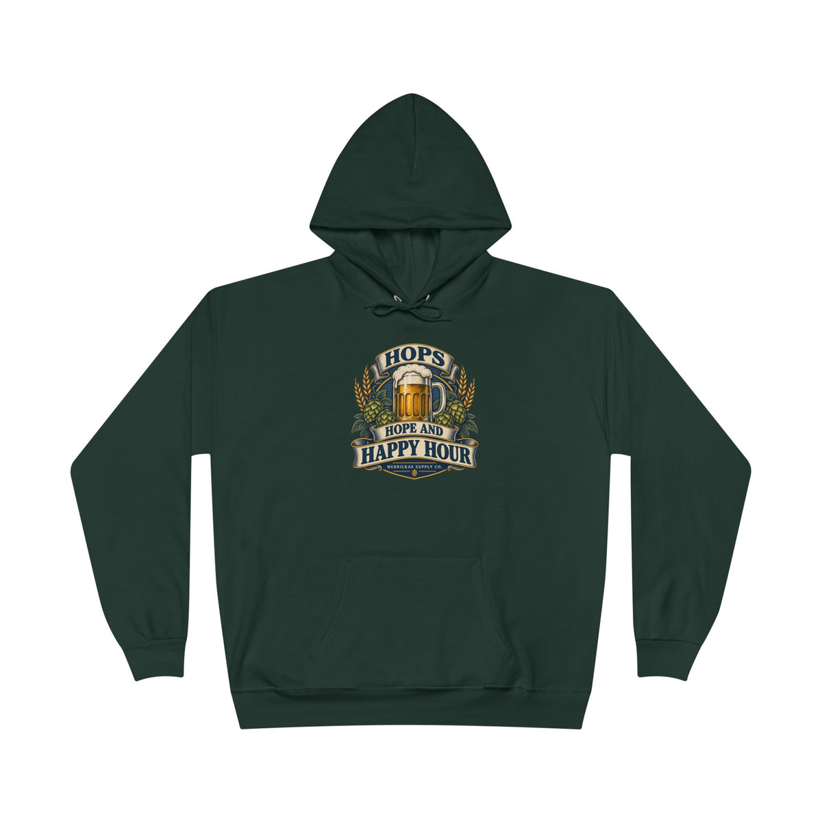 Hops Hope And Happy Hour Heavyweight Hoodie