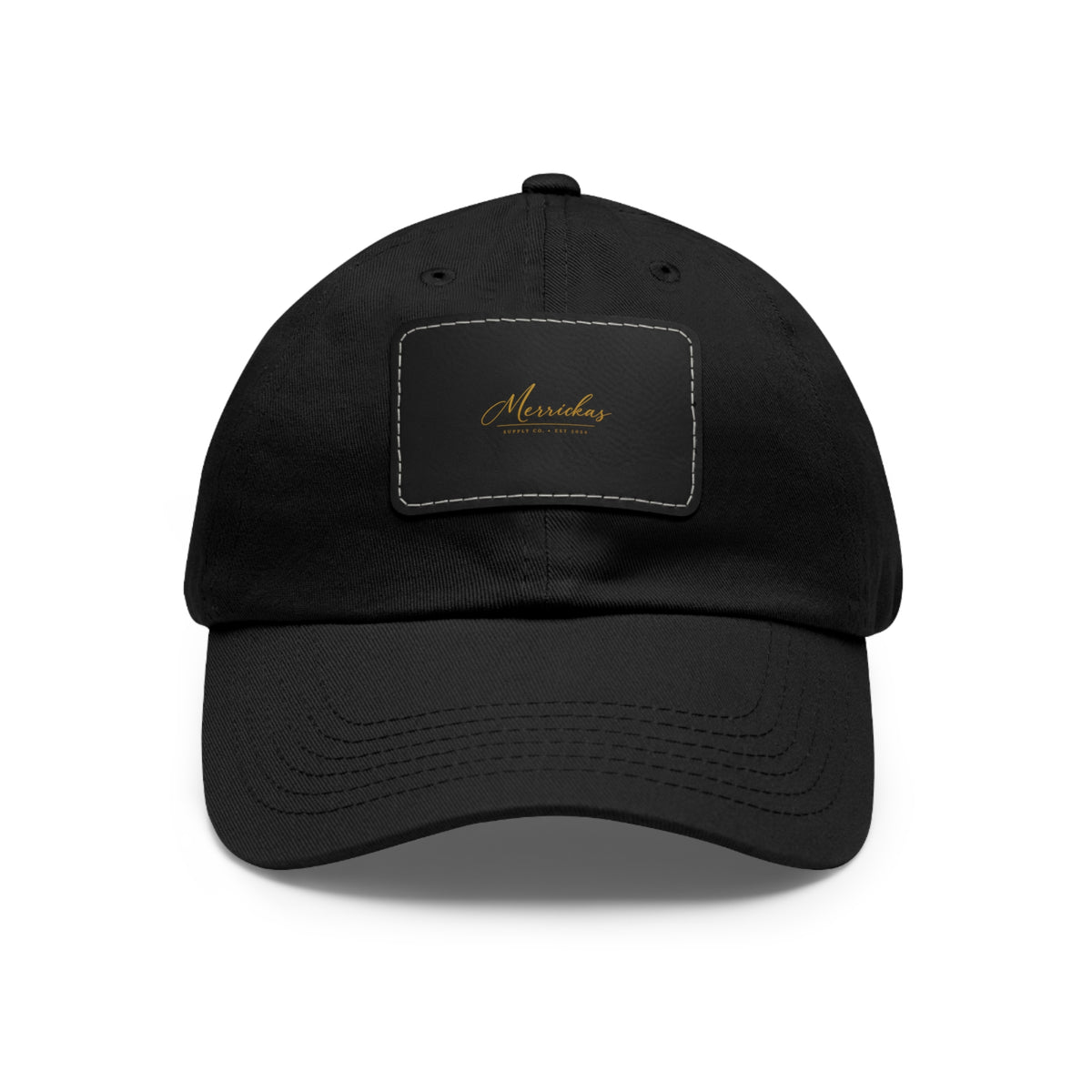 Merrickas Signature Leather Patch Dad Hat
