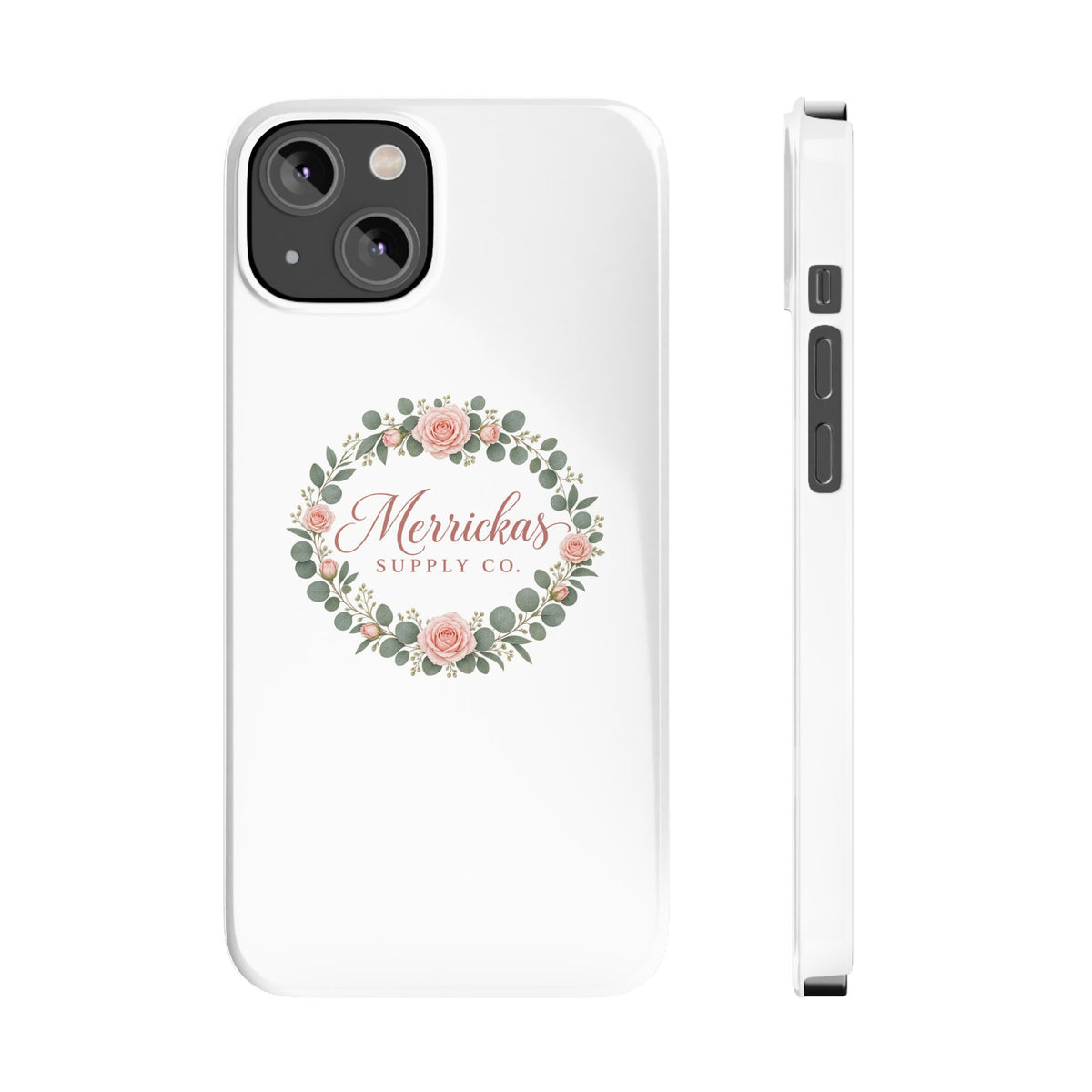 Merrickas Rose Wreath Script Phone Case
