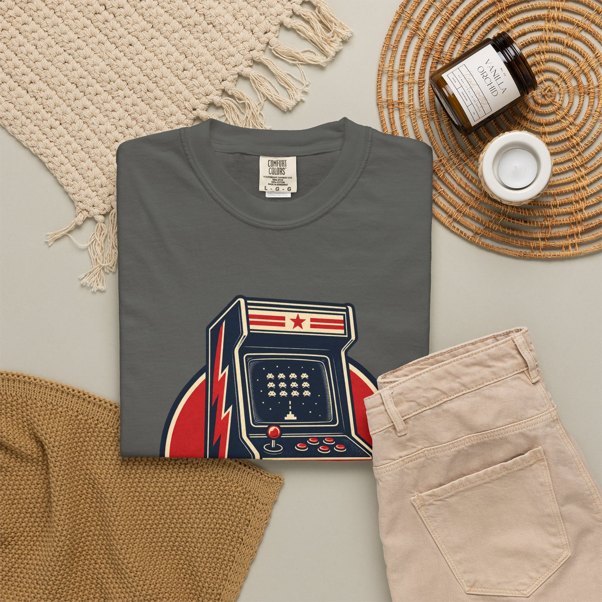 Level Up Game On Garment-Dyed Tee