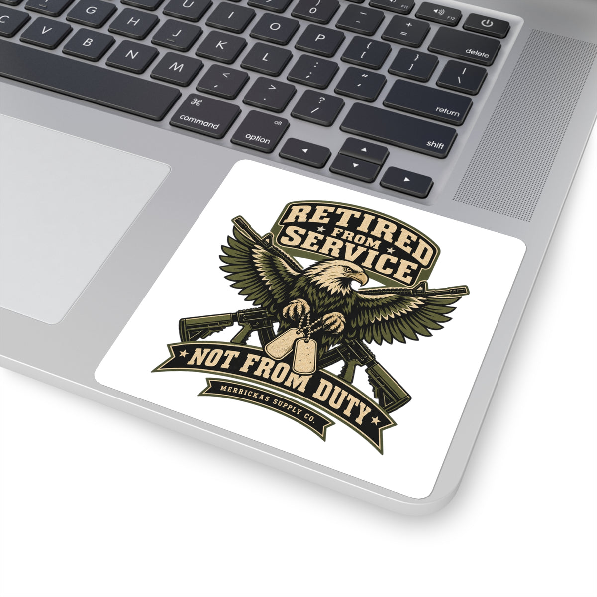Retired From Service Not From Duty Sticker