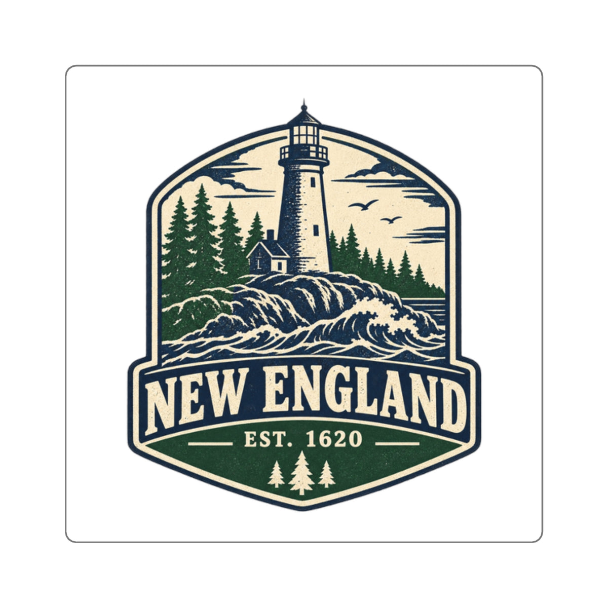 New England Lighthouse Sticker