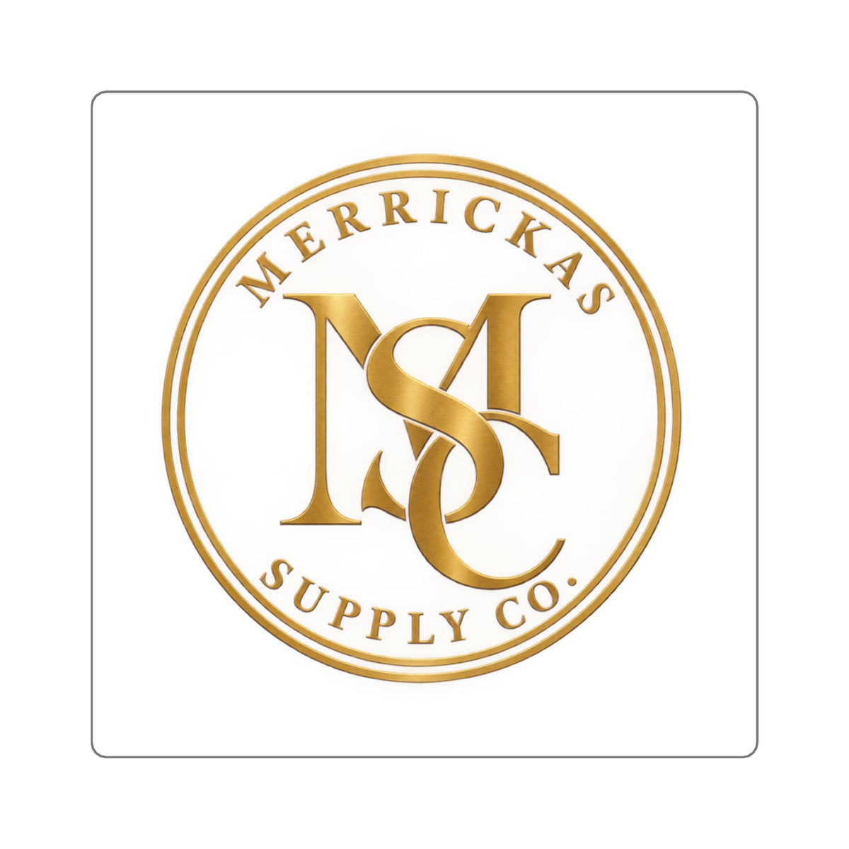 Merrickas Gold MSC Monogram Sticker