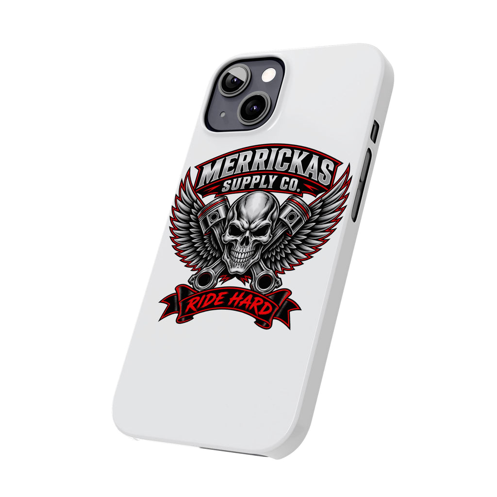 Merrickas Ride Hard Winged Skull Phone Case
