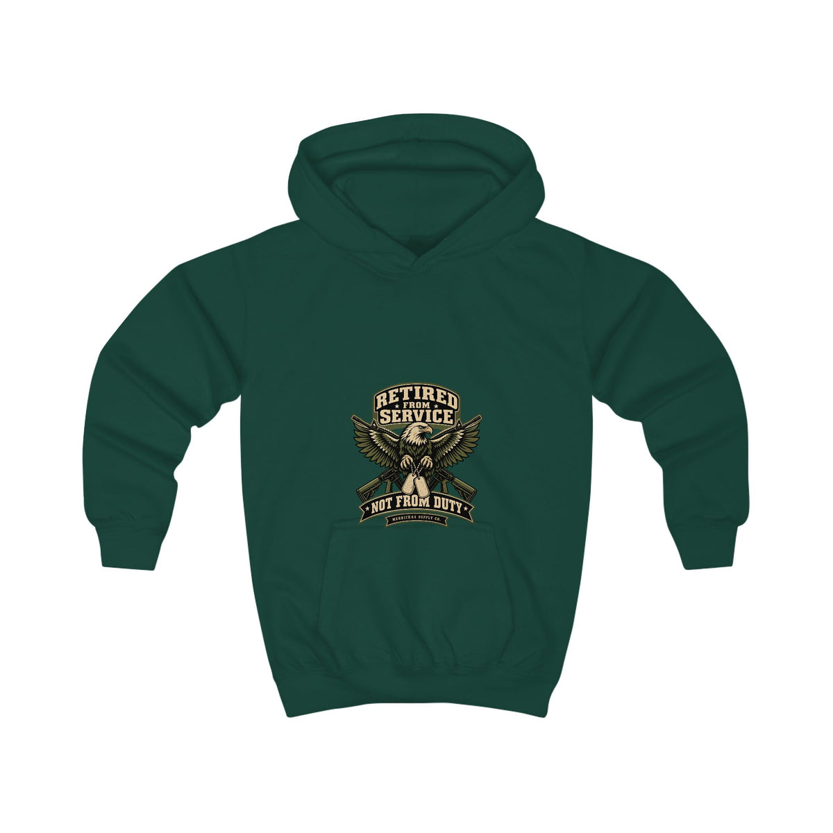 Retired From Service Not From Duty Kids' Hoodie