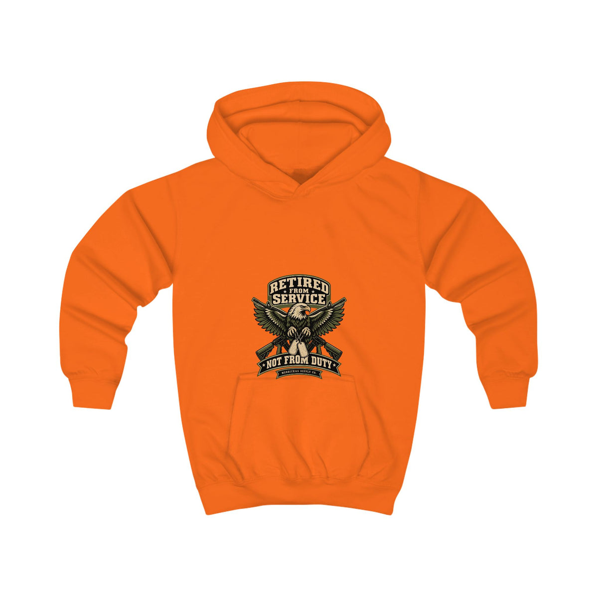 Retired From Service Not From Duty Kids' Hoodie