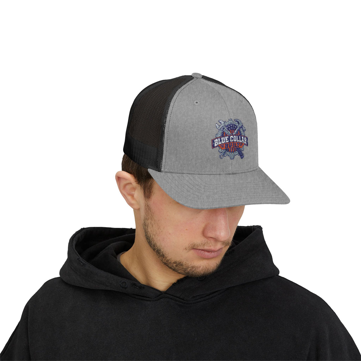 Blue Collar Built Snapback Trucker Hat