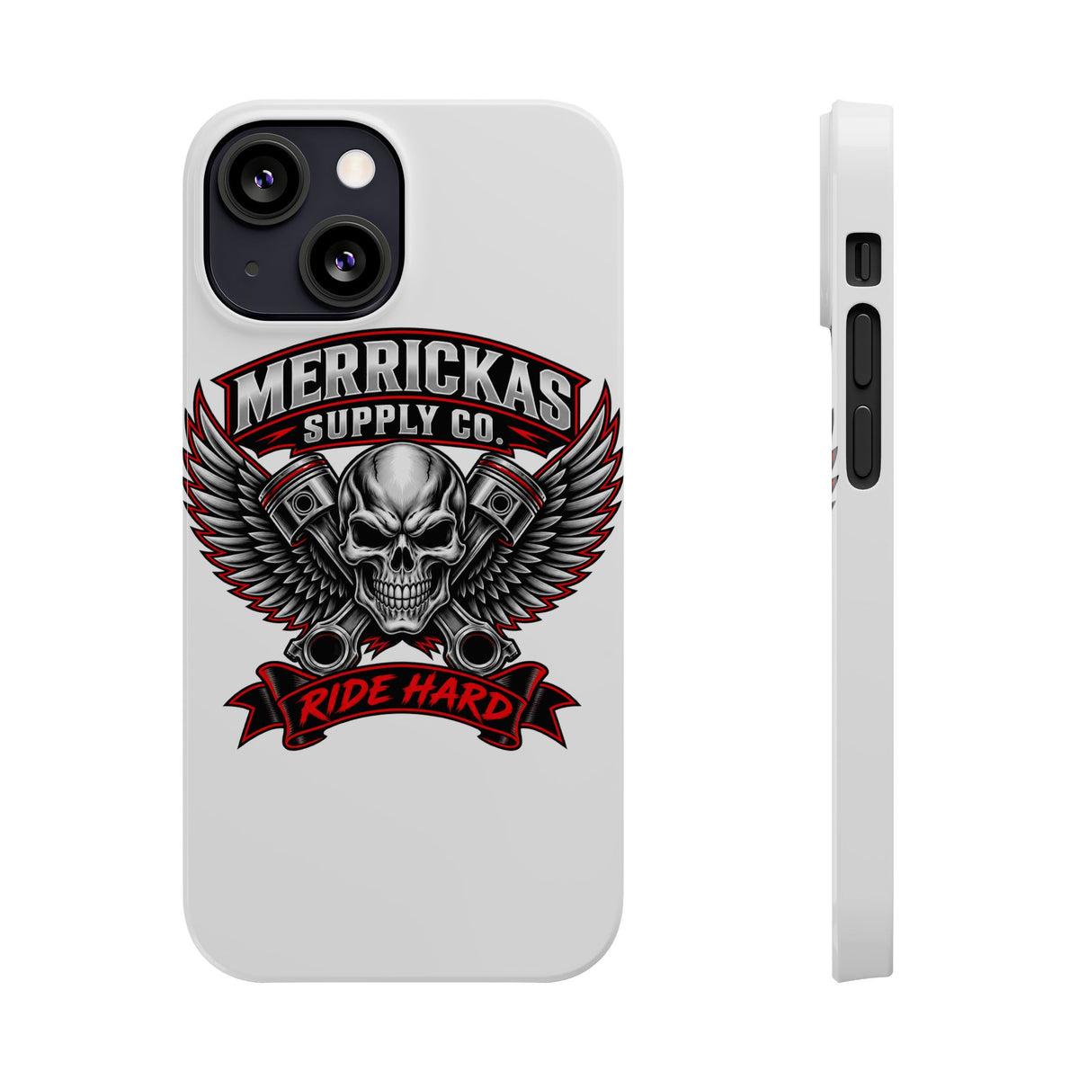 Merrickas Ride Hard Winged Skull Phone Case