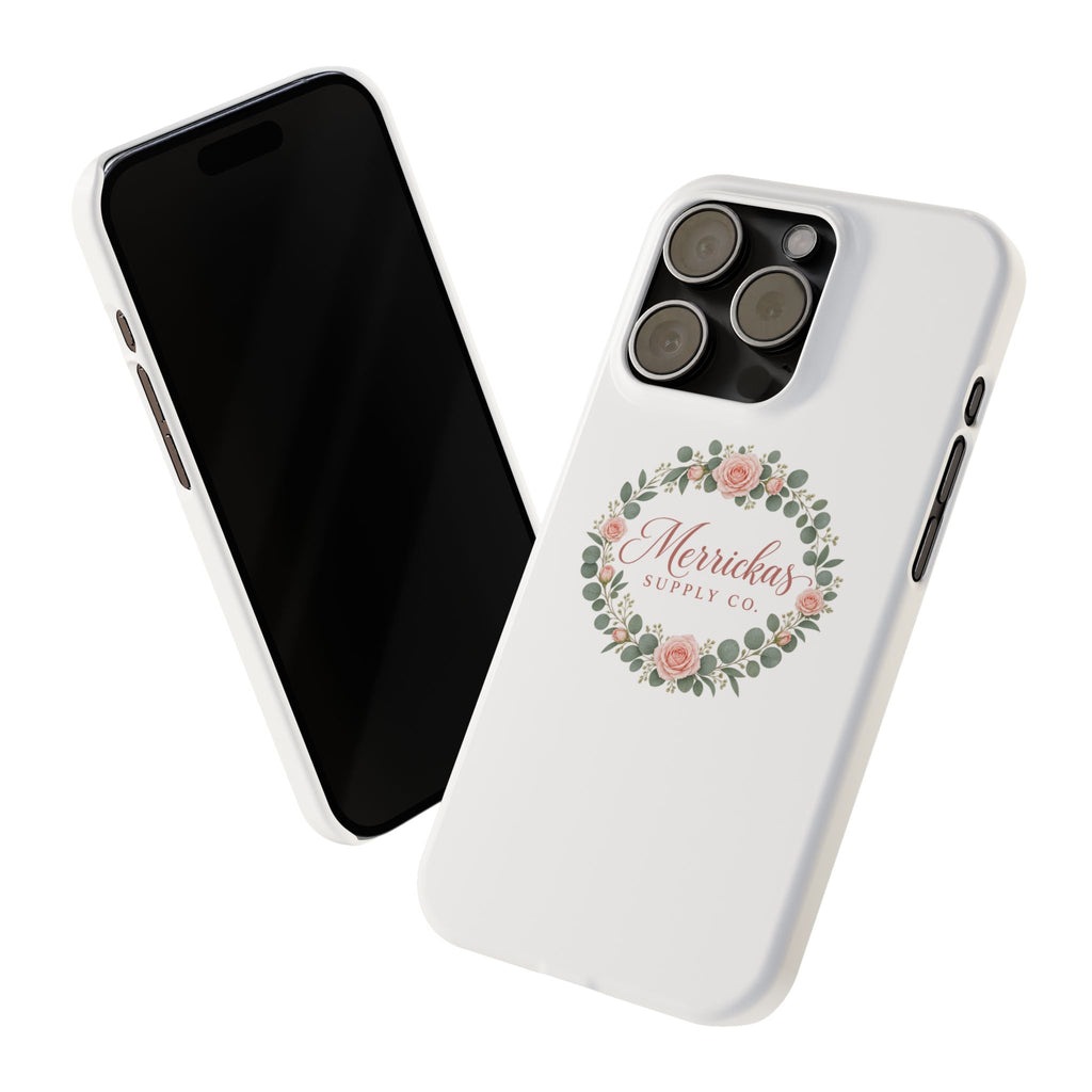 Merrickas Rose Wreath Script Phone Case