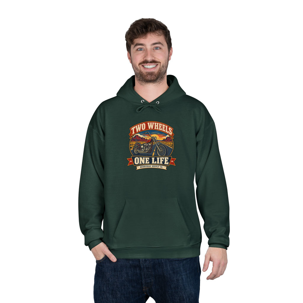 Two Wheels One Life Heavyweight Hoodie