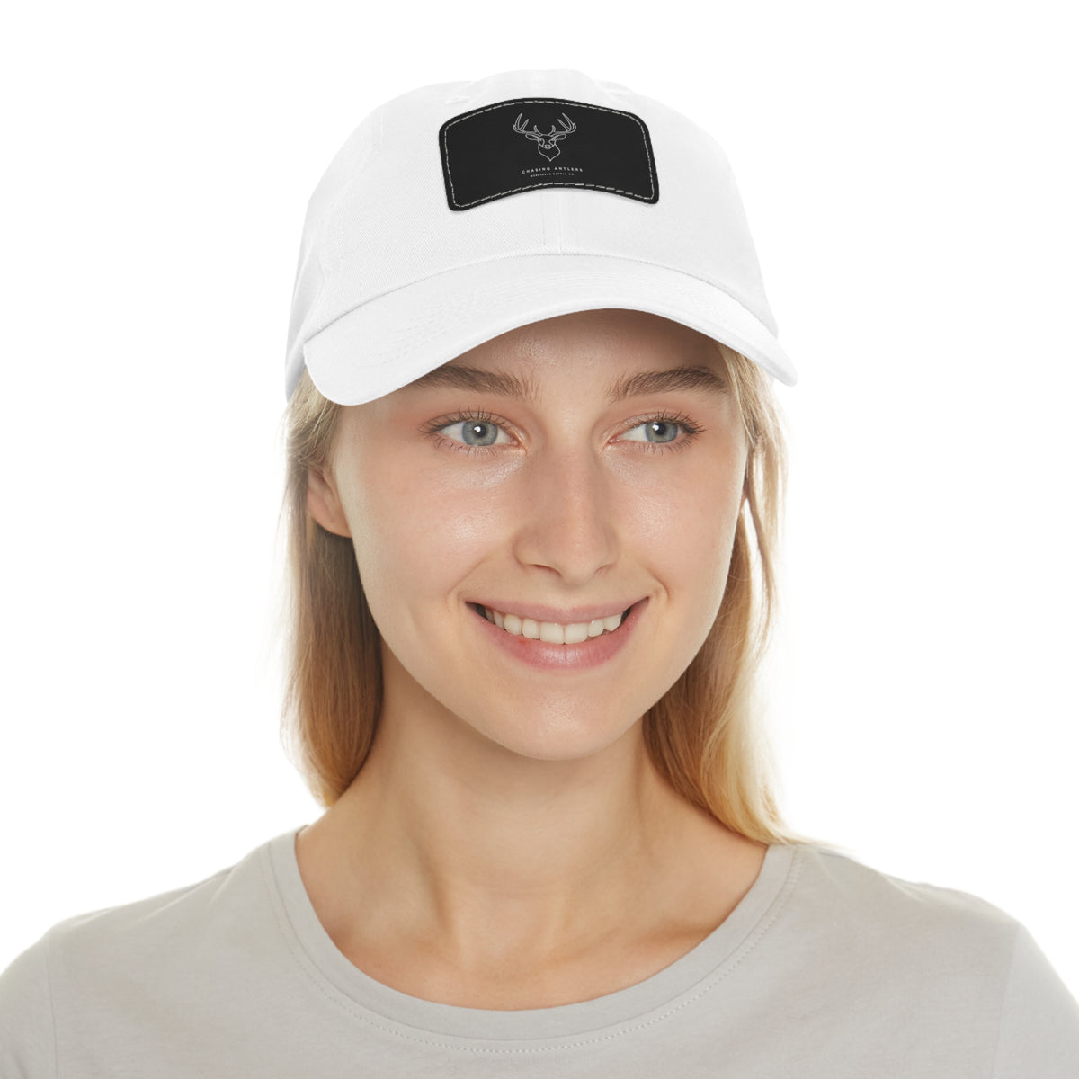 Chasing Antlers Leather Patch Dad Hat