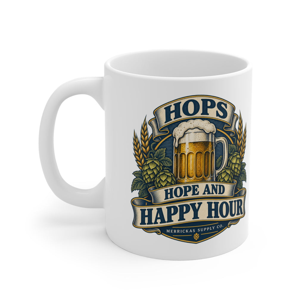 Hops Hope And Happy Hour Coffee Mug 11oz