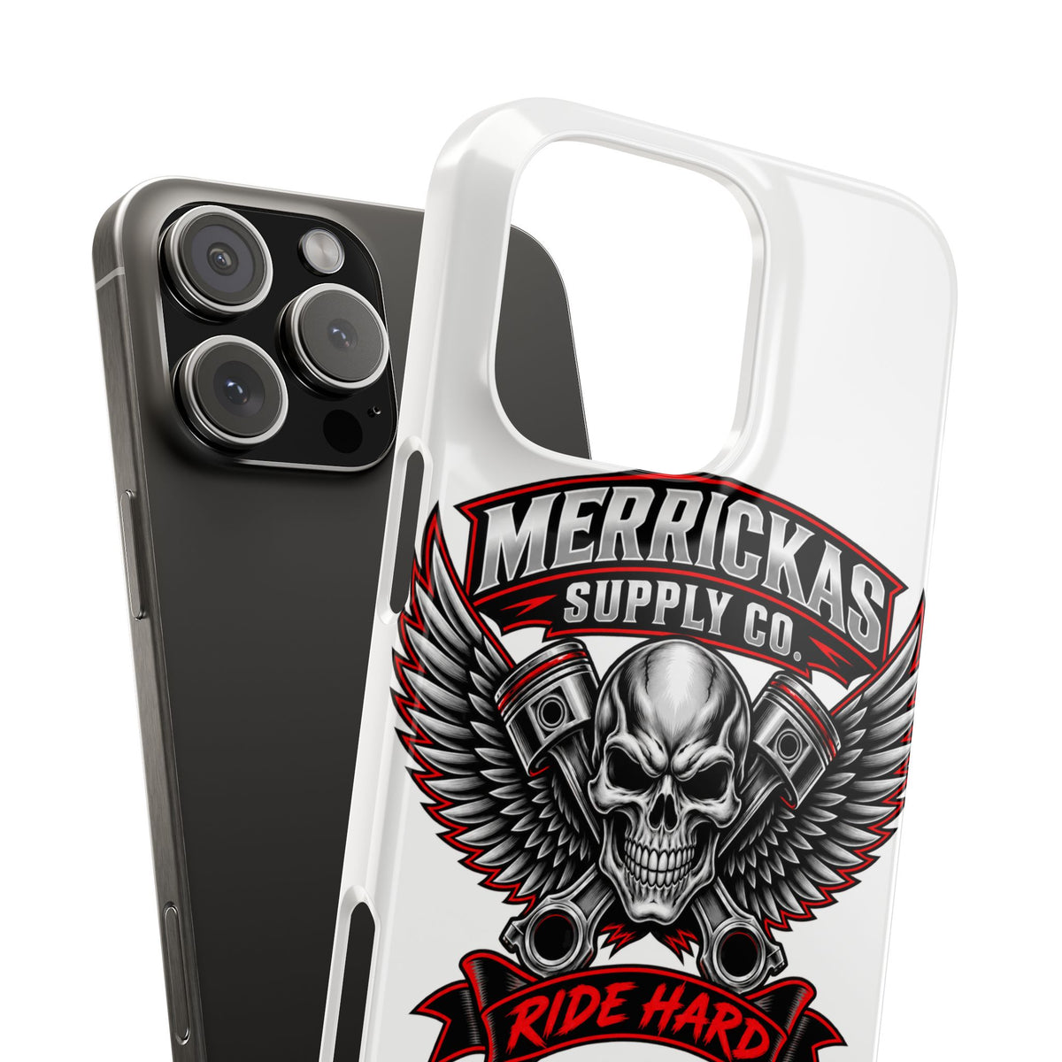Merrickas Ride Hard Winged Skull Phone Case