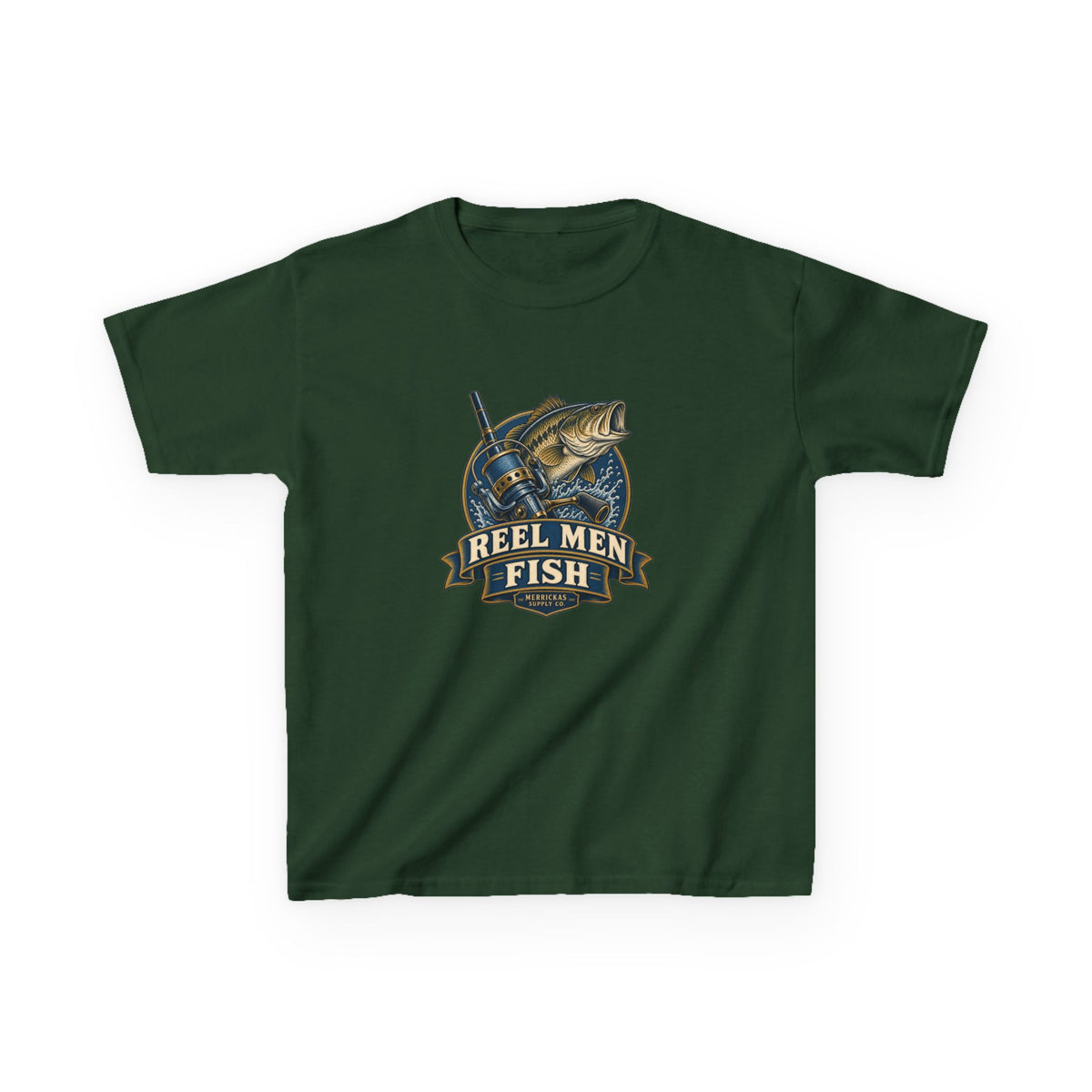 Reel Men Fish Kids Tee