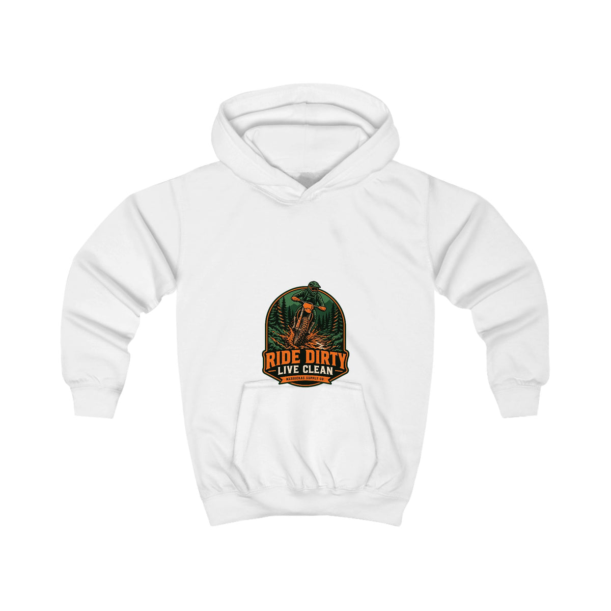 Ride Dirty Live Clean Kids' Hoodie