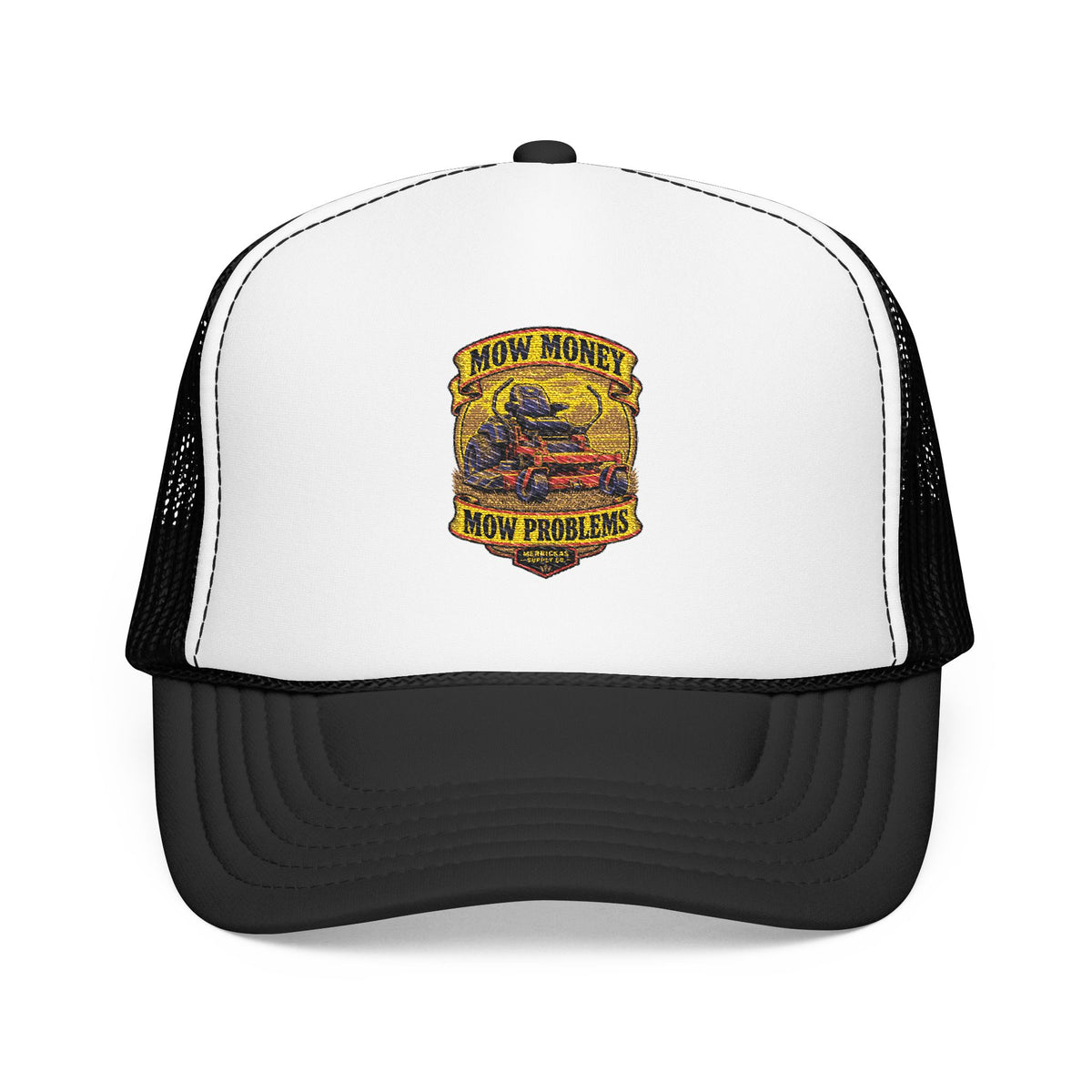 Mow Money Mow Problems Foam Trucker Hat