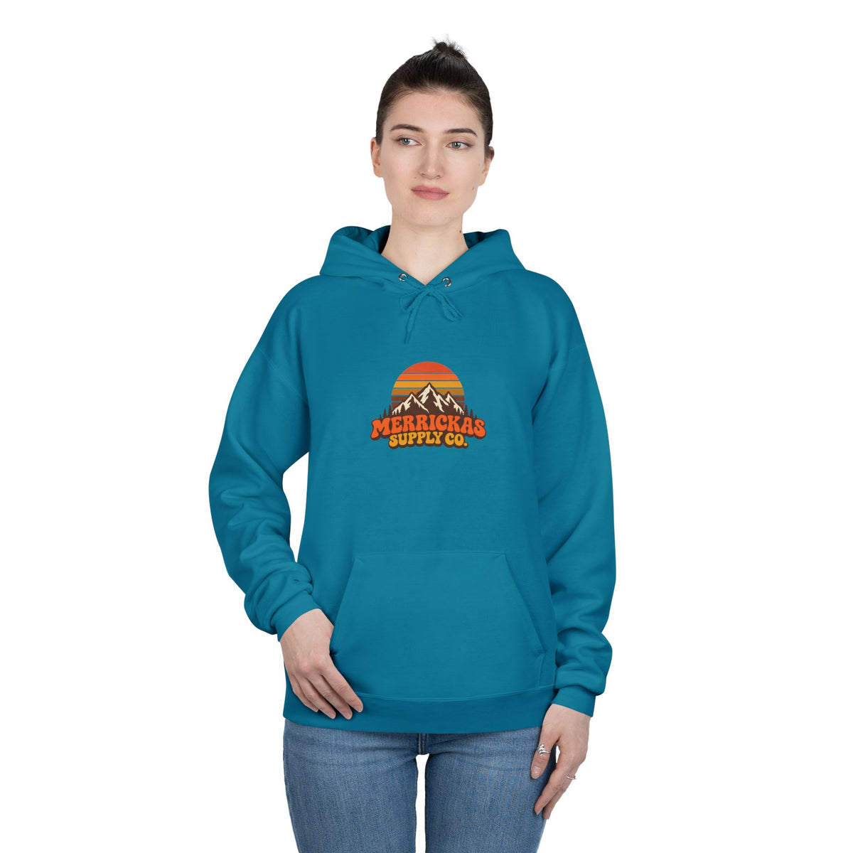 Merrickas Retro Sunset Mountain Hoodie