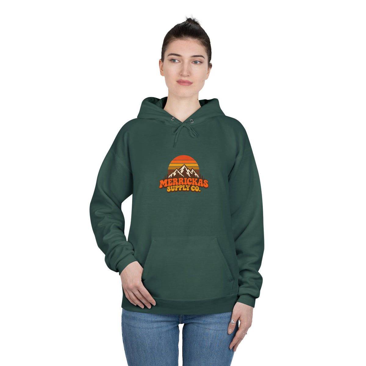Merrickas Retro Sunset Mountain Hoodie