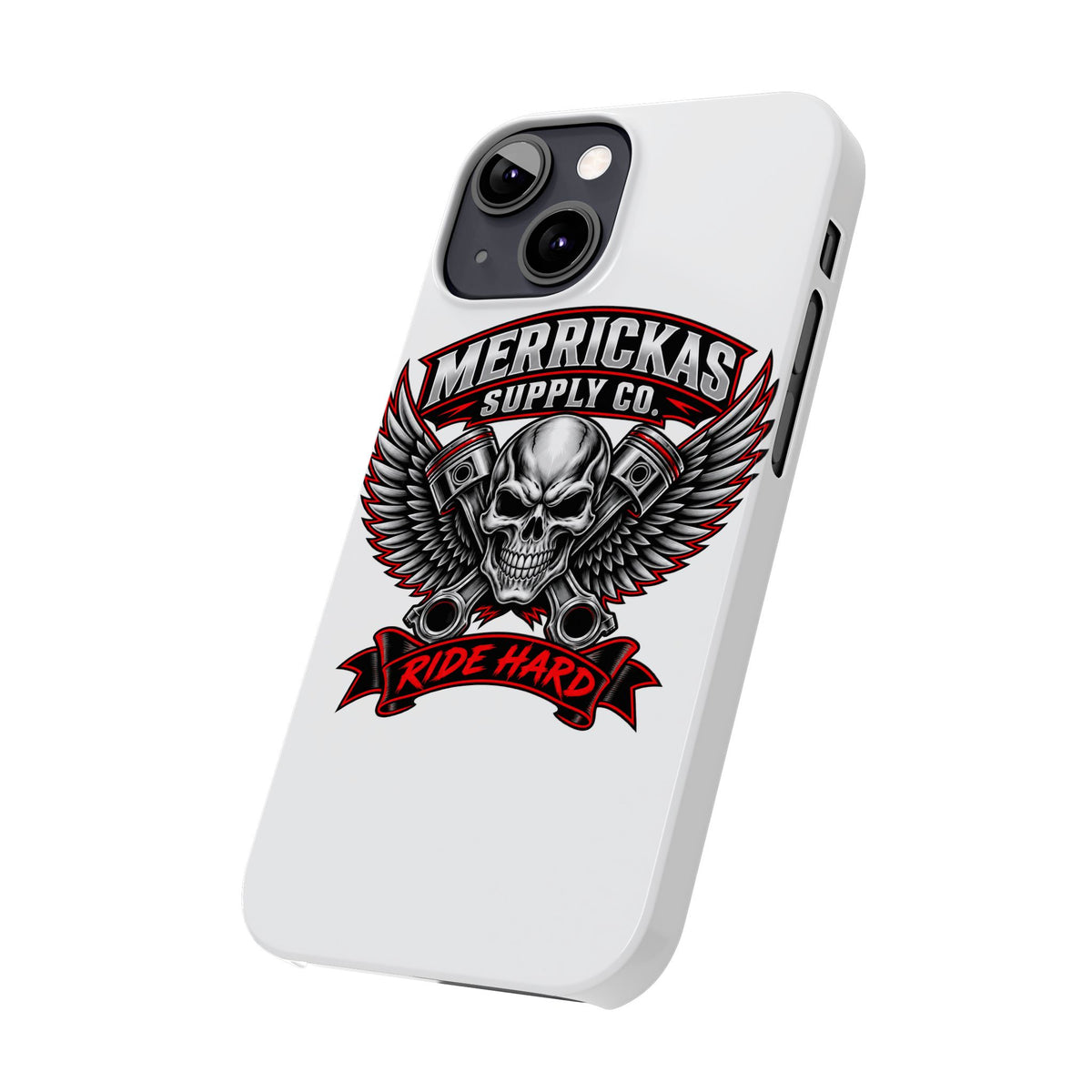 Merrickas Ride Hard Winged Skull Phone Case