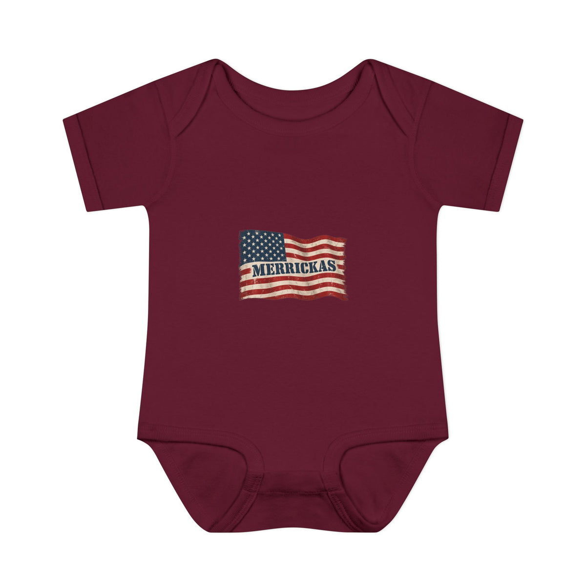Merrickas Flag Baby Onesie