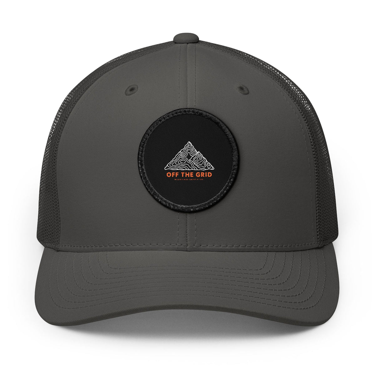 Off The Grid Leather Patch Trucker Cap