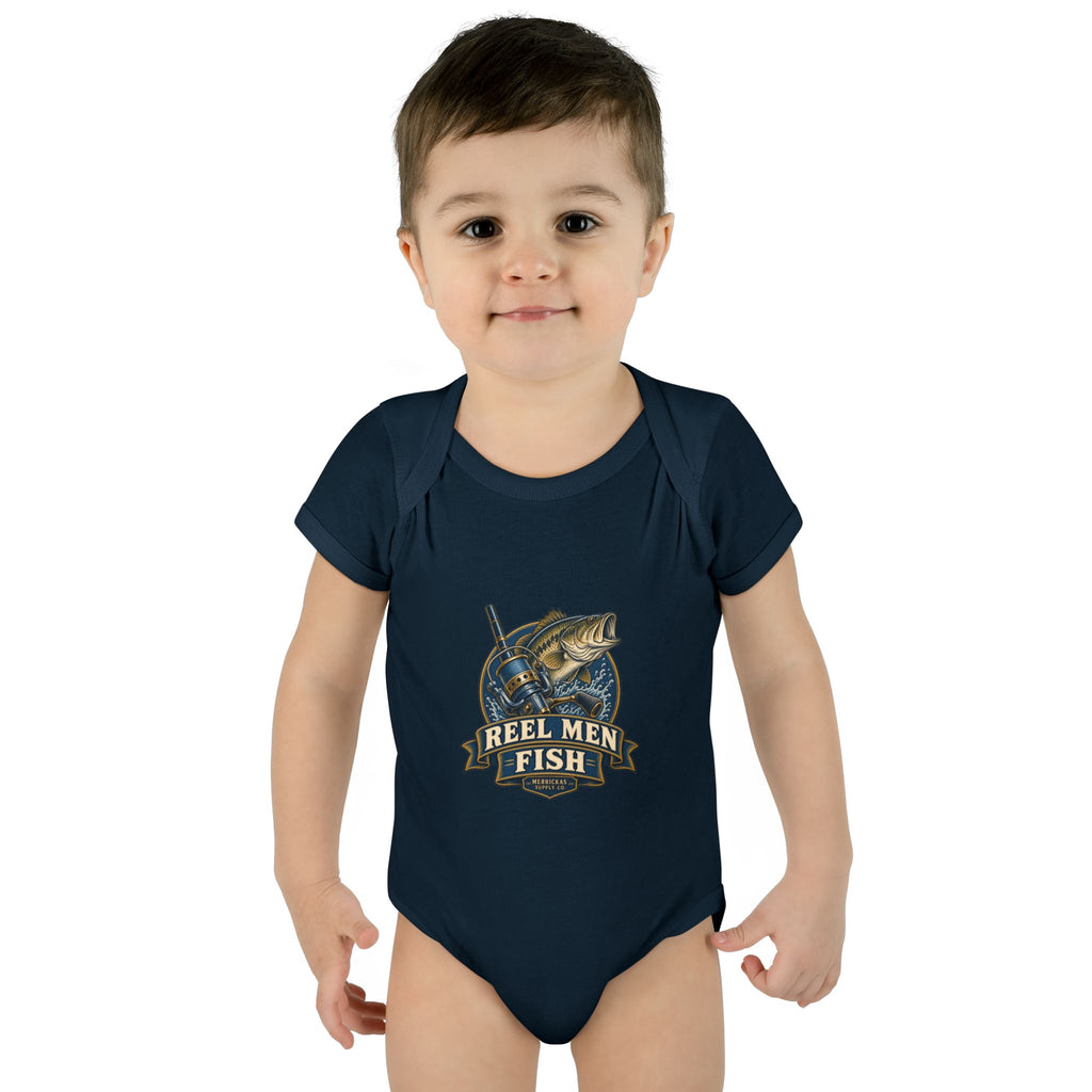 Reel Men Fish Baby Onesie