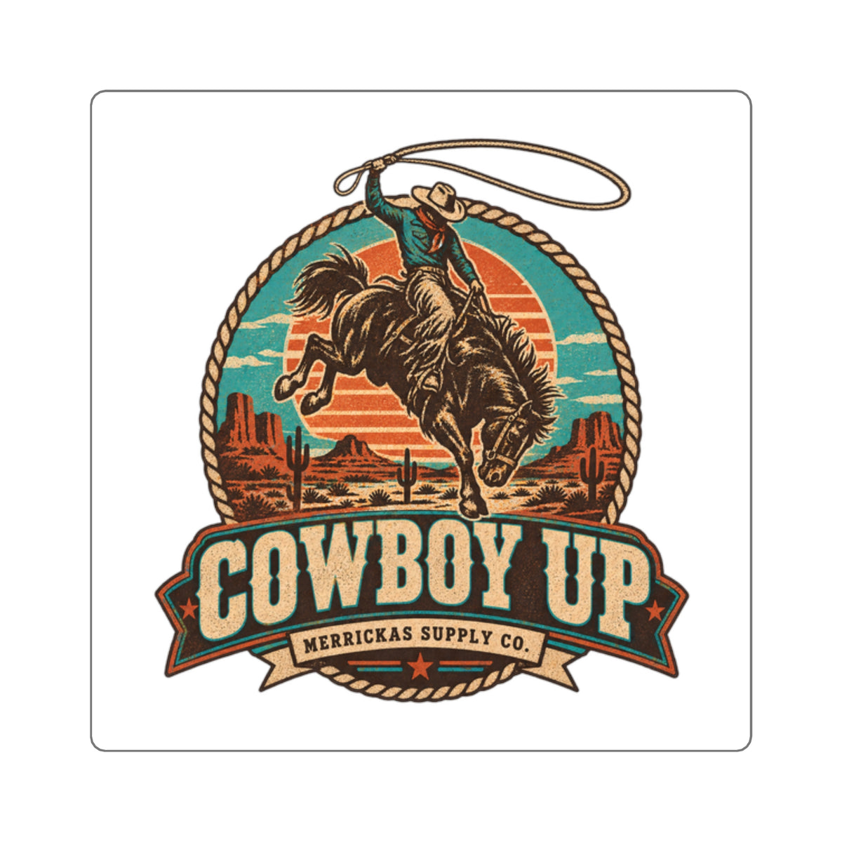 Cowboy Up Sticker