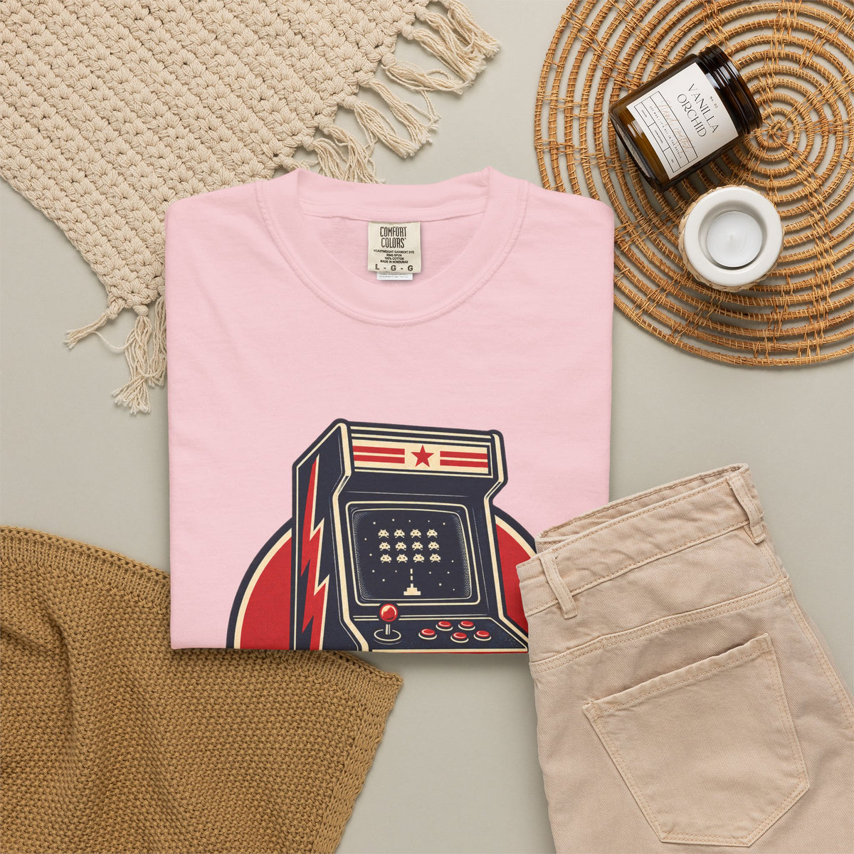 Level Up Game On Garment-Dyed Tee