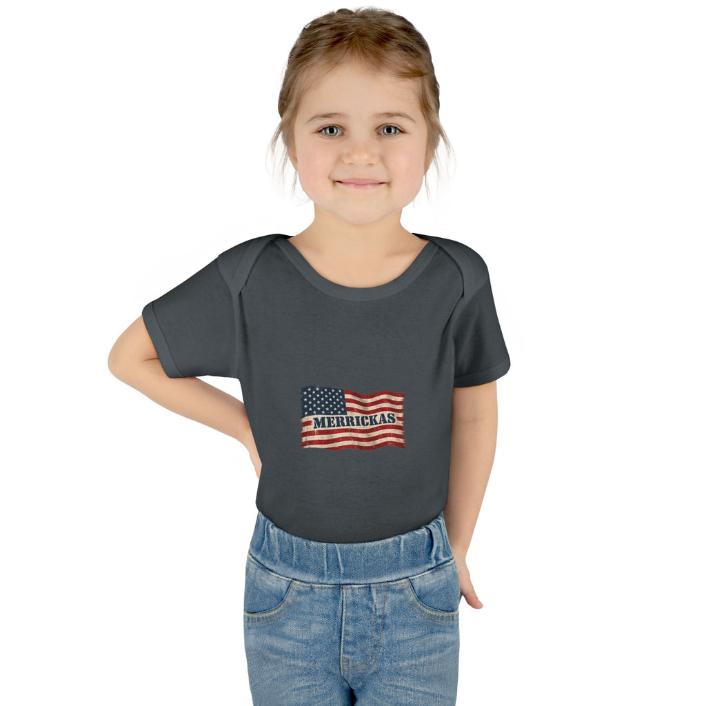 Merrickas Flag Baby Onesie