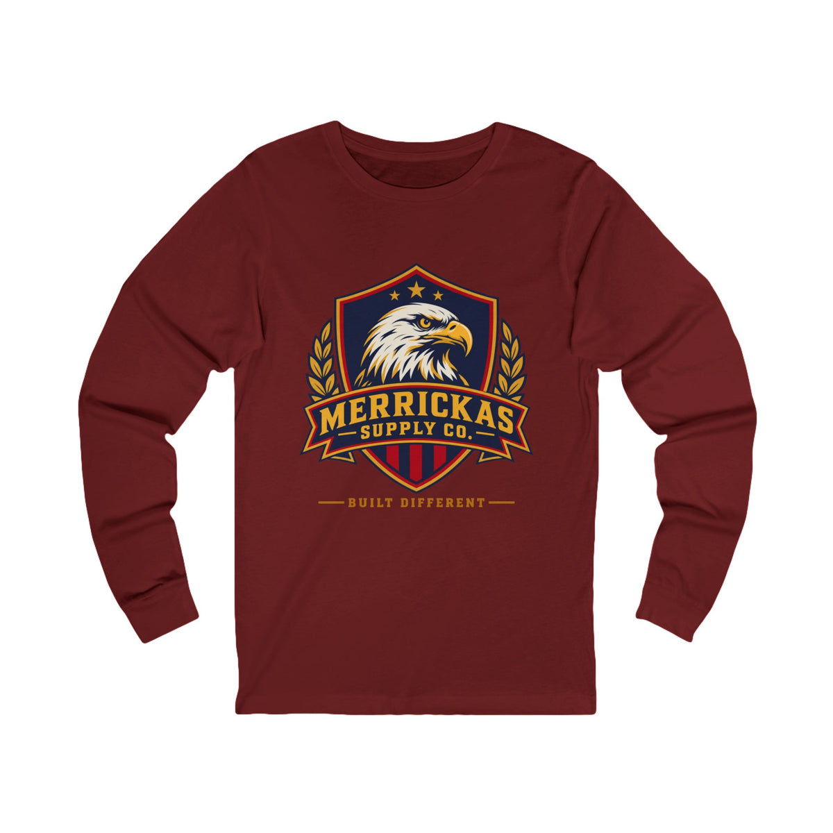 Merrickas Eagle Shield Crest Long Sleeve Tee