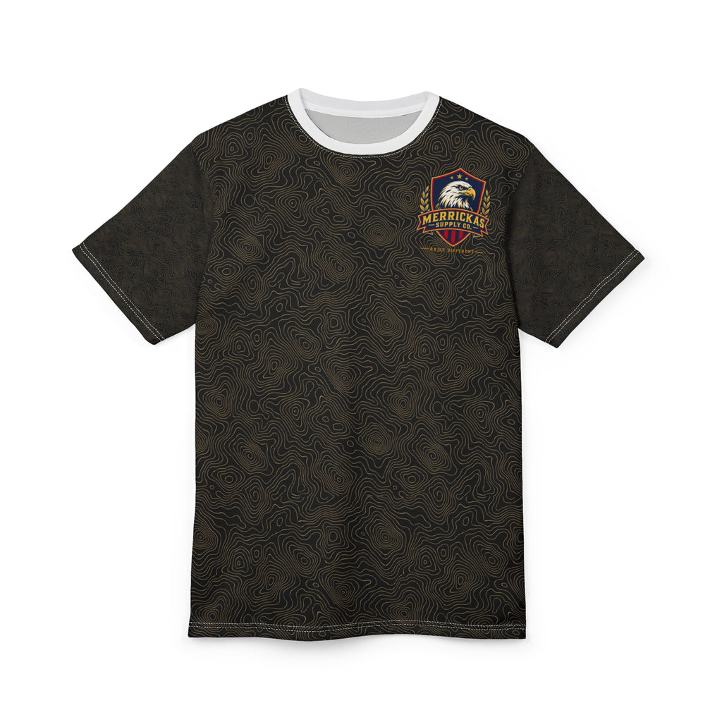Black Gold Topo All-Over Print Tee
