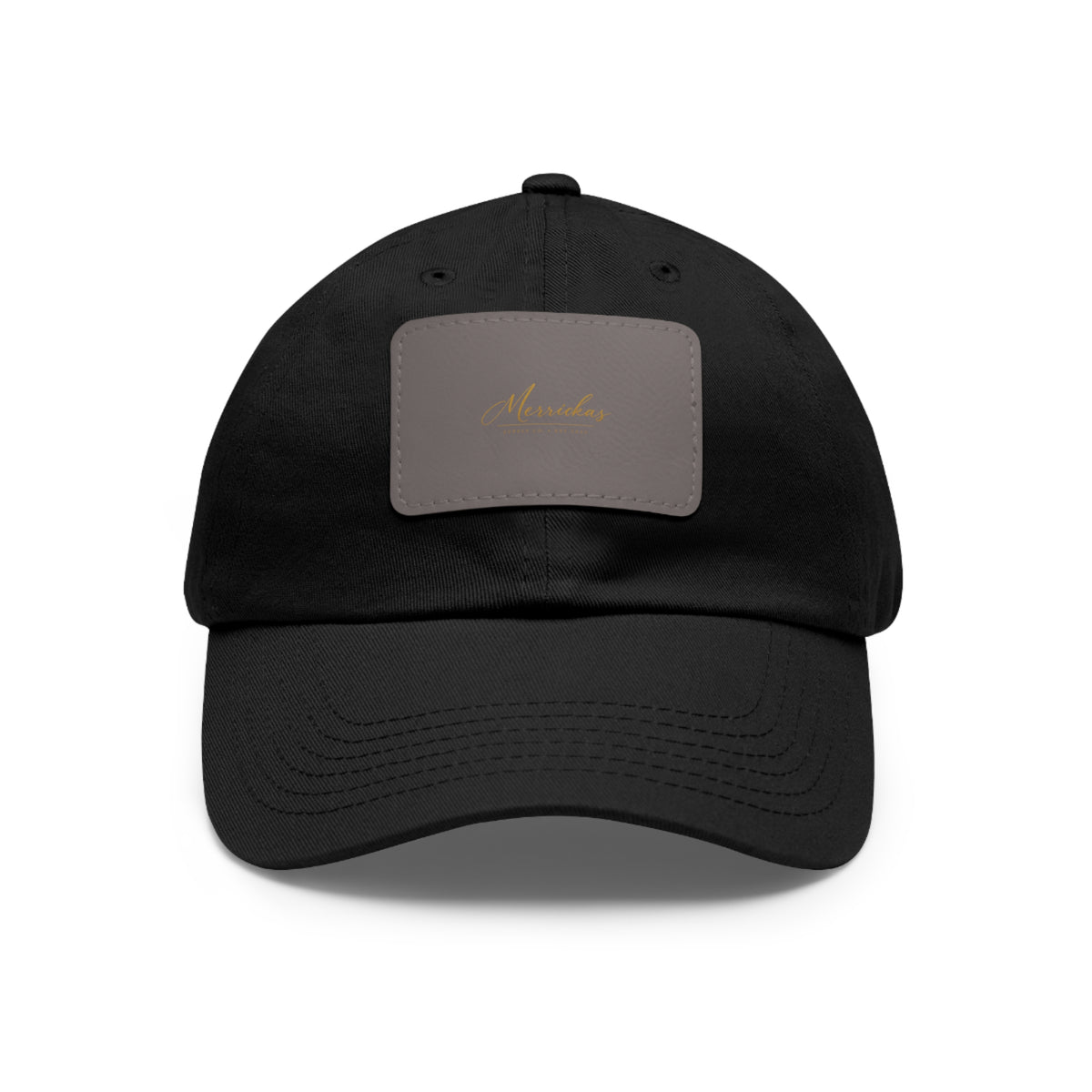 Merrickas Signature Leather Patch Dad Hat