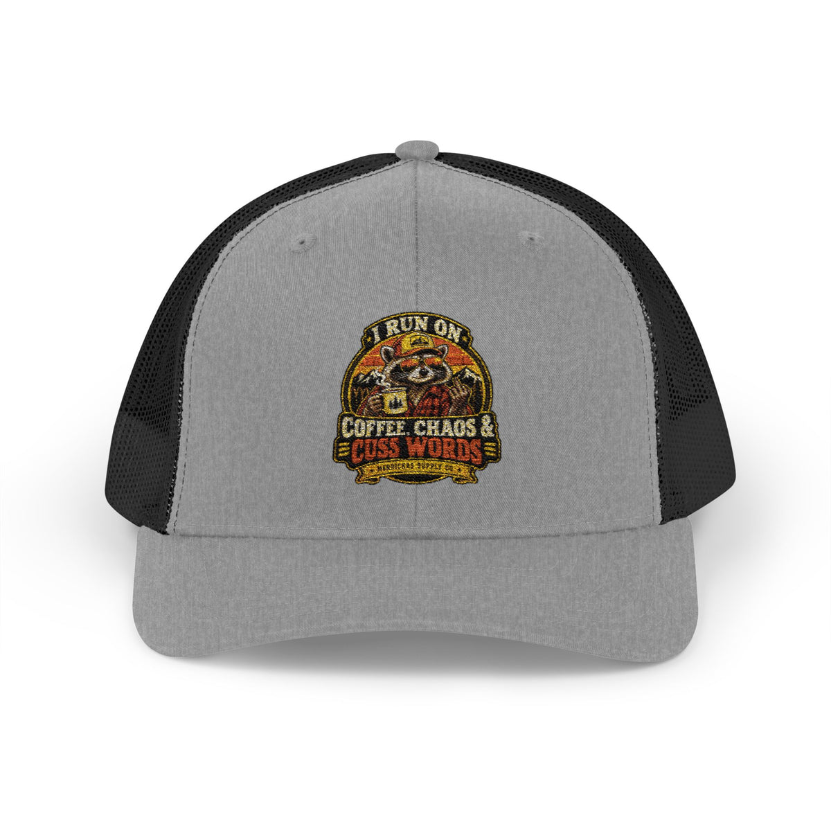 Coffee, Chaos & Cuss Words Snapback Trucker Hat
