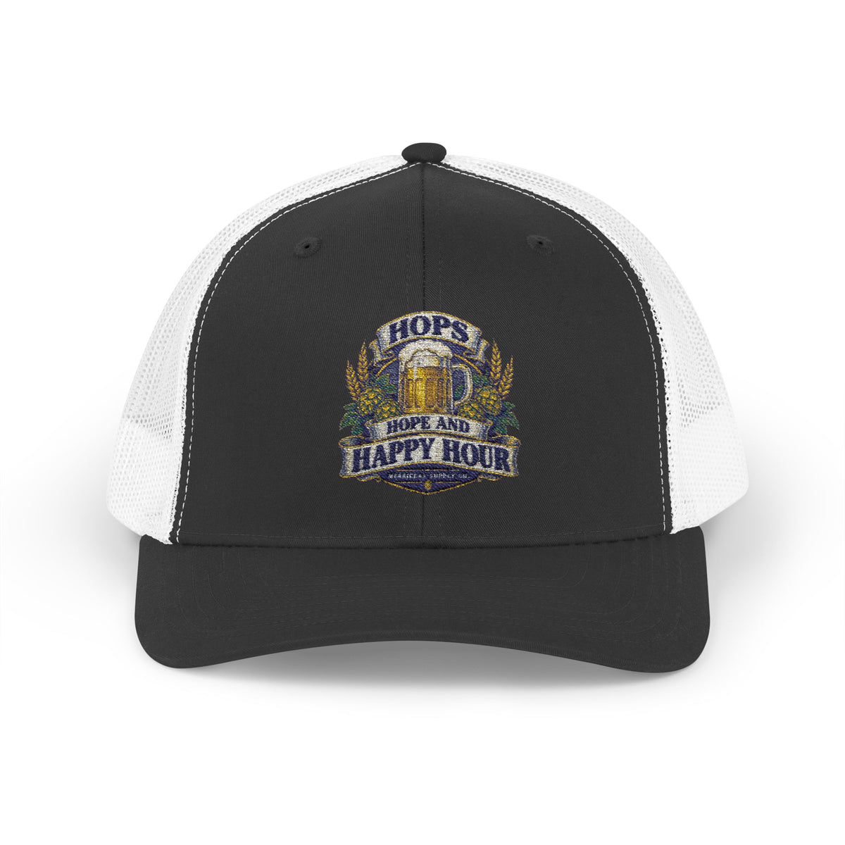Hops Hope And Happy Hour Snapback Trucker Cap