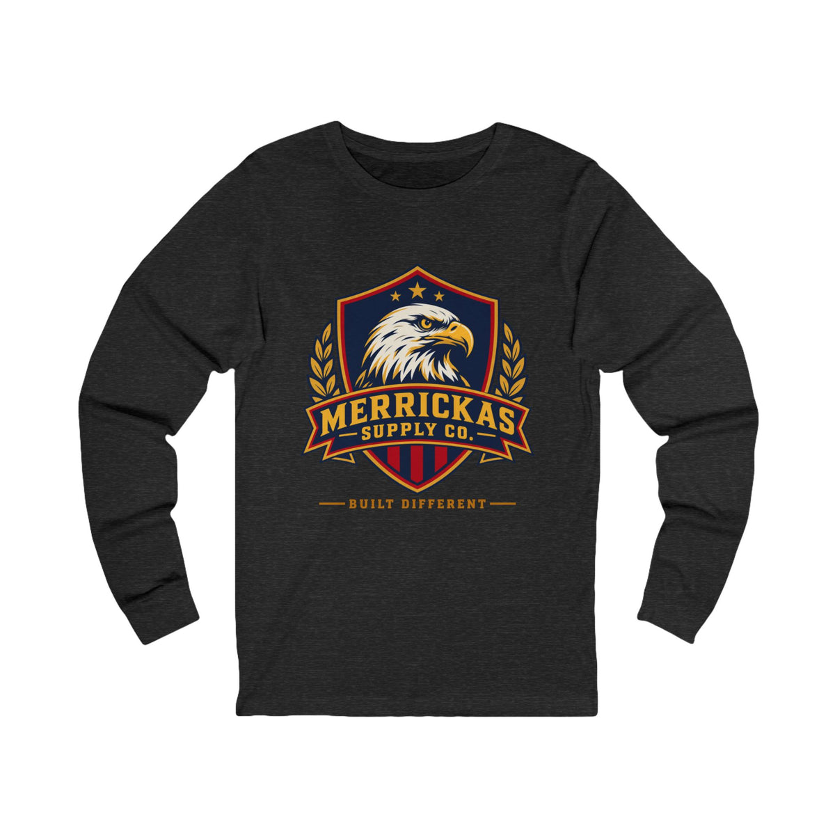 Merrickas Eagle Shield Crest Long Sleeve Tee