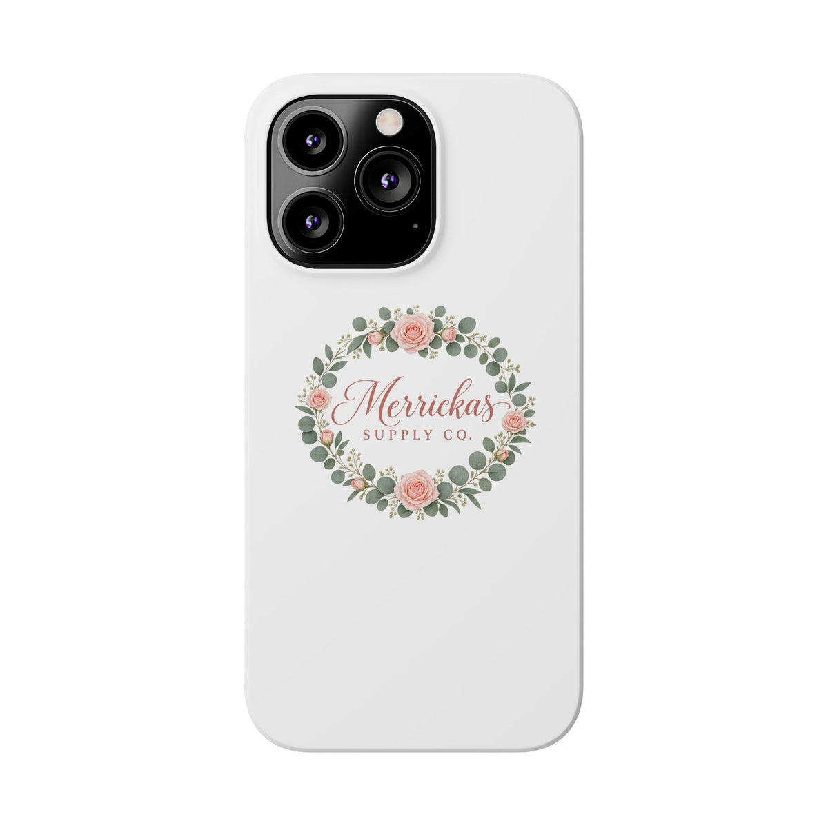Merrickas Rose Wreath Script Phone Case