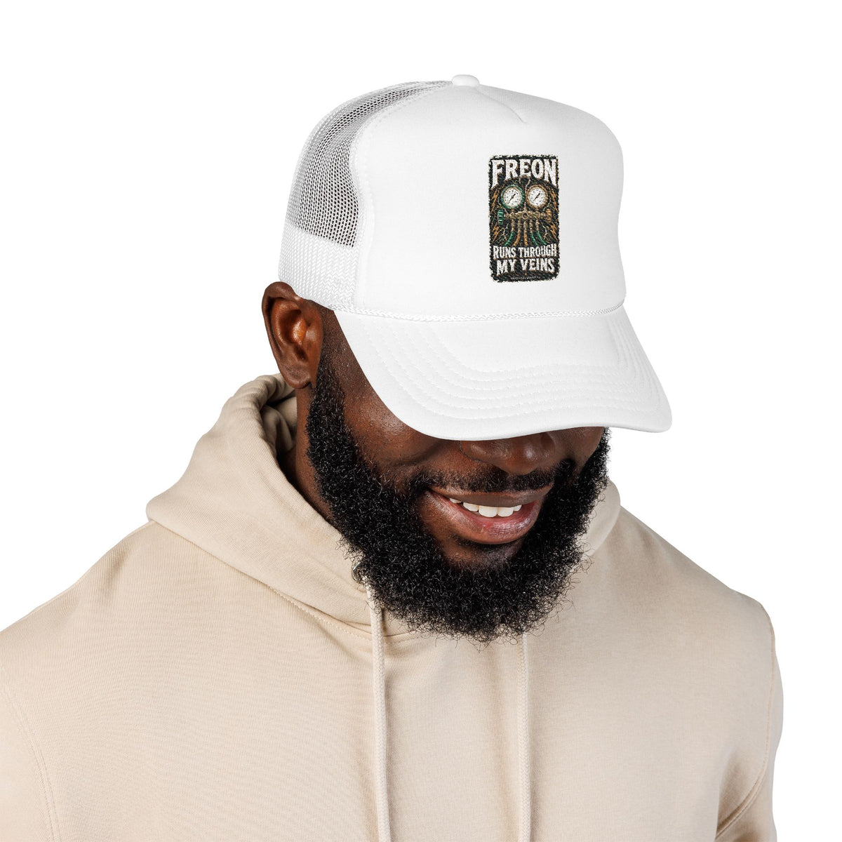 Freon Runs Through My Veins Foam Trucker Hat