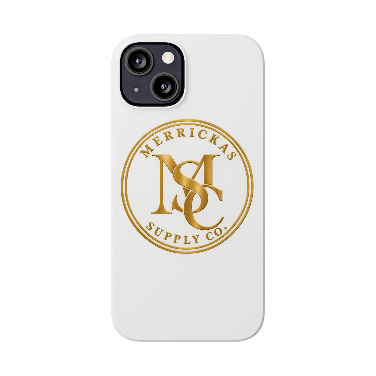 Merrickas Gold MSC Monogram Phone Case