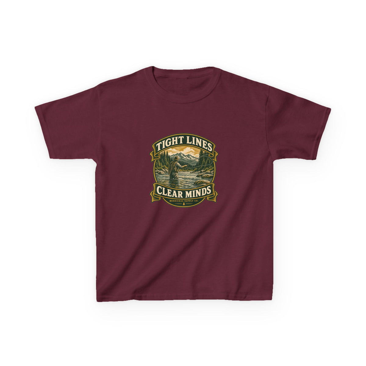 Tight Lines Clear Minds Kids Tee