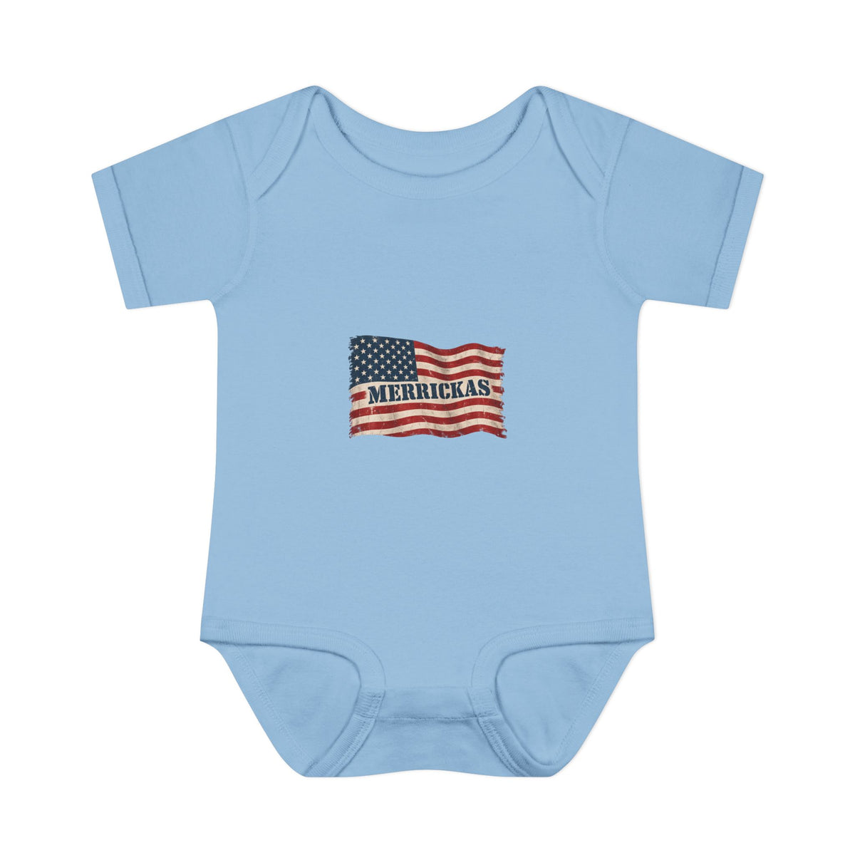 Merrickas Flag Baby Onesie